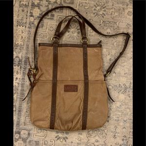Lucky Brand large brown leather bag
